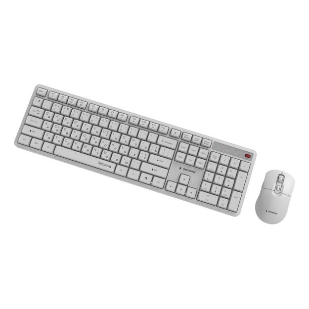 KEYBOARD +MOUSE WRL CYRILLIC/WHT KBS-WMS-01-W-CYRL GEMBIRD