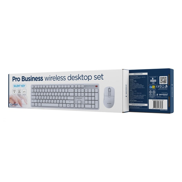 KEYBOARD +MOUSE WRL CYRILLIC/WHT KBS-WMS-01-W-CYRL GEMBIRD