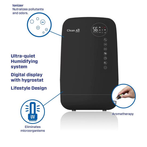 HUMIDIFIER WITH IONIZER/CA-607B CLEAN AIR OPTIMA