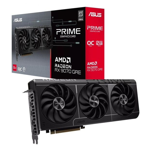 Graphics Card|ASUS|AMD|Radeon RX 9070 GRE|2280 MHz|12 GB|GDDR6|192 bit|PCI Express 5.0|Active|PRIME-RX9070GRE-O12G