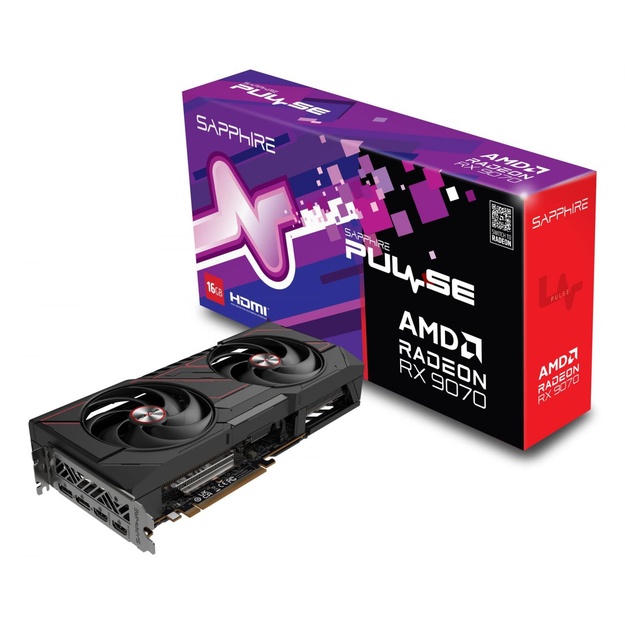 SAPPHIRE PULSE AMD RADEON RX 9070 GAMING 16GB DUAL HDMI DUAL DP