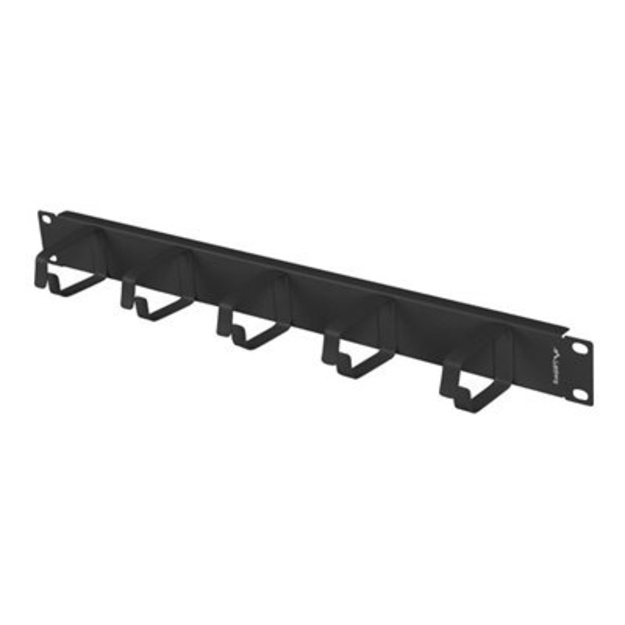 LANBERG 19inch Cable Managmement 5 Rings Type B 1U Black