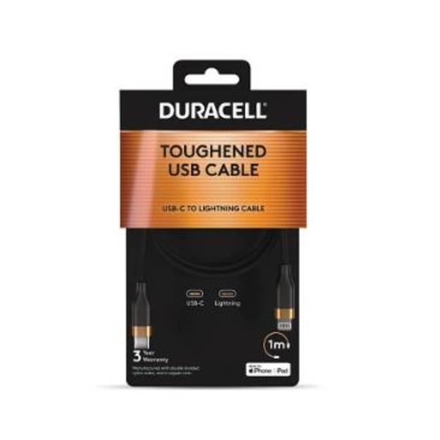 CABLE LIGHTNING TO USB-C 1M/DRU5014A DURACELL