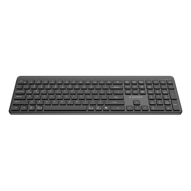KEYBOARD WRL SLIM 2.4G+BT US/KB-WPS-03 GEMBIRD