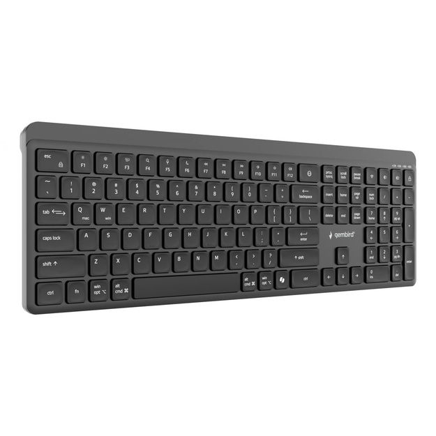 KEYBOARD WRL SLIM 2.4G+BT US/KB-WPS-03 GEMBIRD