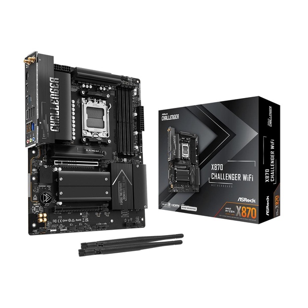 Mainboard|ASROCK|AMD X870|Socket AM5|ATX|RAM DDR5-SDRAM|4xSlots|Wi-Fi Yes|Bluetooth Yes|1xNumber of M.2 (M) slots|X870CHALLENGERWIFI