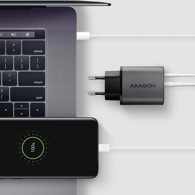MOBILE CHARGER WALL USB 67W/GAN 2PORT ACU-PQ67 AXAGON