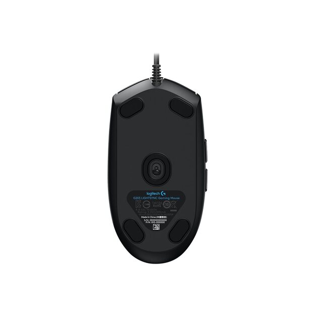 LOGITECH Gaming Mouse G203 LIGHTSYNC Mouse optical 6 buttons wired USB blue