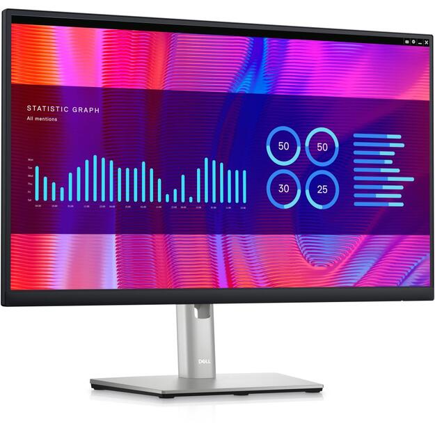 Monitorius verslui |DELL|P2423DE|23.8 |Business|Panel IPS|2560x1440|60Hz|Matte|8 ms|Swivel|Pivot|Height adjustable|Tilt|Colour Silver|210-BDDW