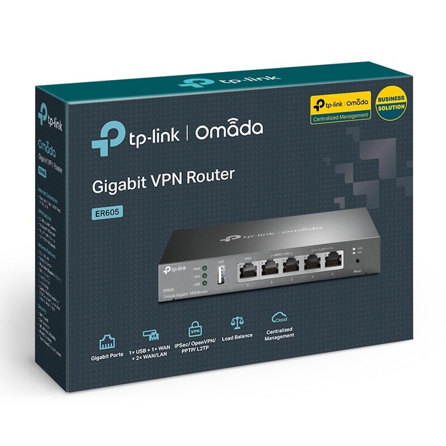 Maršrutizatorius TP-LINK 3x 1x10GbE LAN \ WAN ports 1 ER605