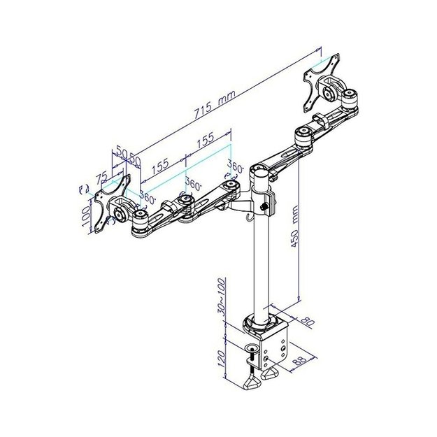 Monitoriaus laikiklis SILVER/10-26  FPMA-D935D NEOMOUNTS