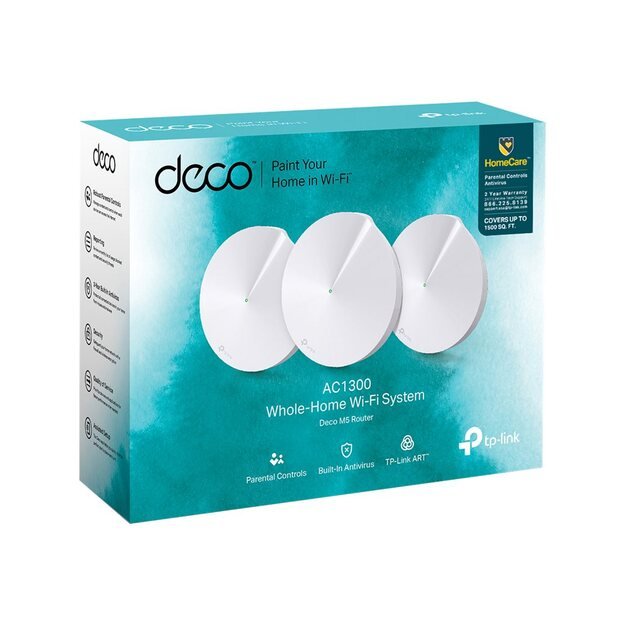 Namų bevielio Mesh tinklo sistema TP-LINK 1300Mbps DECOM5(3-PACK)