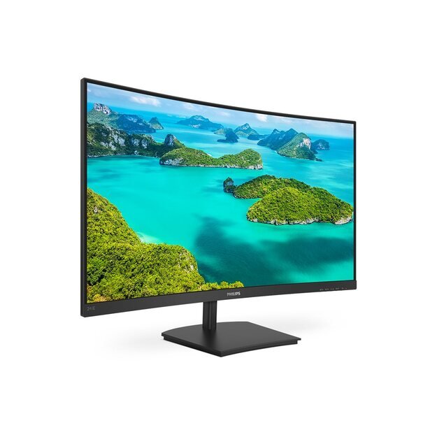 Monitorius PHILIPS 241E1SCA/00 Monitor Philips 241E1SCA/00 23,6 FullHD, VA, HDMI, curved, speakers