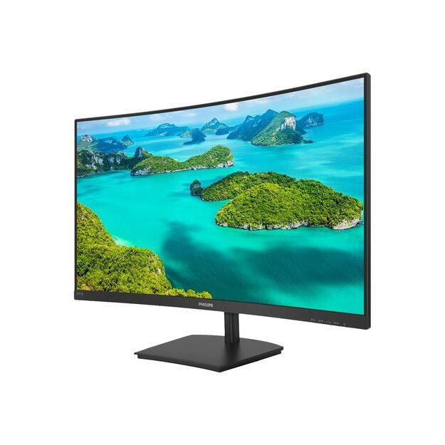 Monitorius PHILIPS 241E1SCA/00 Monitor Philips 241E1SCA/00 23,6 FullHD, VA, HDMI, curved, speakers