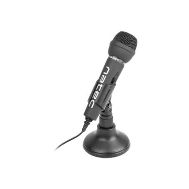Mikrofonas NATEC NMI-0776 Natec Microphone Adder Black Mini Jack 3,5mm Low-Noise,omniderctional Microphone