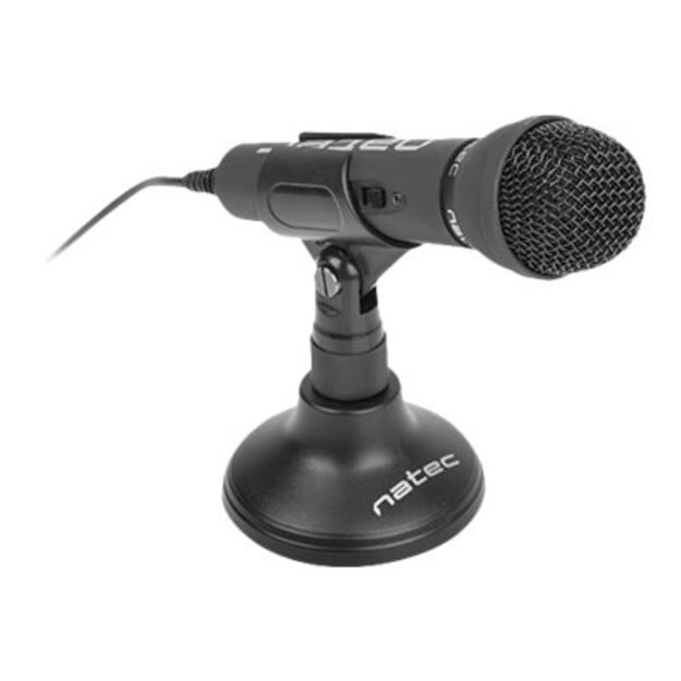 Mikrofonas NATEC NMI-0776 Natec Microphone Adder Black Mini Jack 3,5mm Low-Noise,omniderctional Microphone