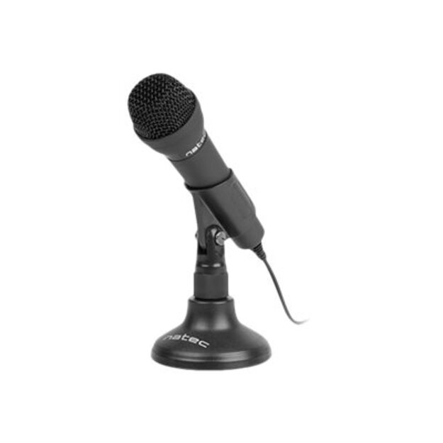 Mikrofonas NATEC NMI-0776 Natec Microphone Adder Black Mini Jack 3,5mm Low-Noise,omniderctional Microphone