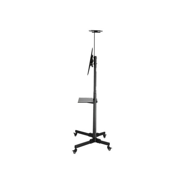 Televizoriaus stovas su ratukais TECHLY Floor Trolley with Shelf LCD/LED/Plasma 37-70inch