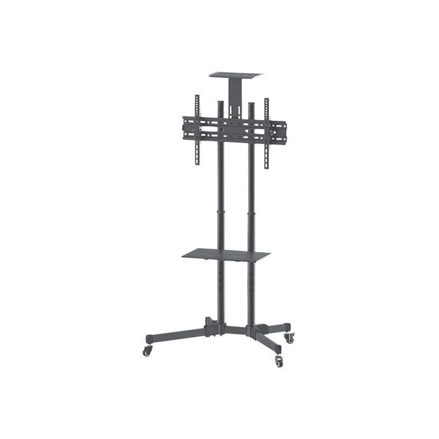 Televizoriaus stovas su ratukais TECHLY Floor Trolley with Shelf LCD/LED/Plasma 37-70inch