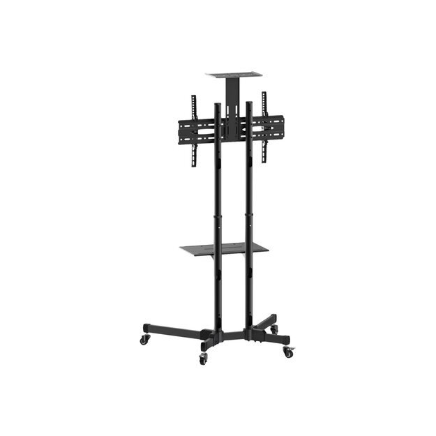 Televizoriaus stovas su ratukais TECHLY Floor Trolley with Shelf LCD/LED/Plasma 37-70inch