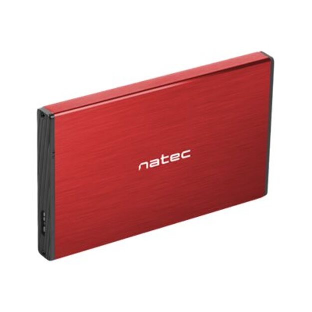 NATEC NKZ-1279 Natec external enclosure RHINO GO for 2,5 SATA, USB 3.0, Red