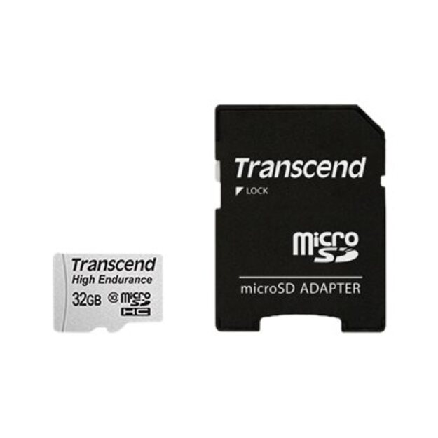 Atminties kortelė TRANSCEND High Endurance 32GB microSDHC Class10 21MB/s MLC incl. Adapter