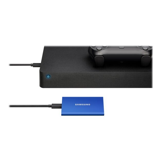 Išorinis kietasis diskas SSD SAMSUNG T7 1TB extern USB 3.2 Gen 2 indigo blue