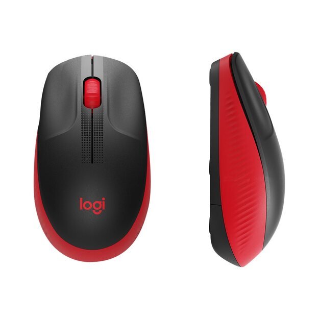 Kompiuterinė pelė belaidė LOGITECH M190 Full-size - RED - EMEA