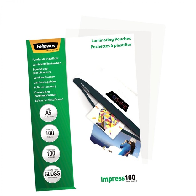 Laminavimo vokelis GLOSSY/A5 100 100PCS 5351002 FELLOWES