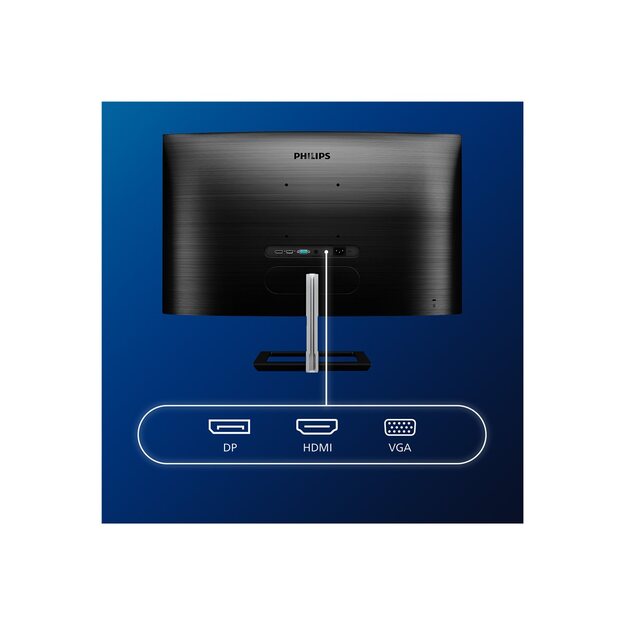 Monitorius PHILIPS 322E1C/00 Monitor Philips 322E1C/00 31,5 FullHD, MVA, D-Sub/HDMI/DP, speakers