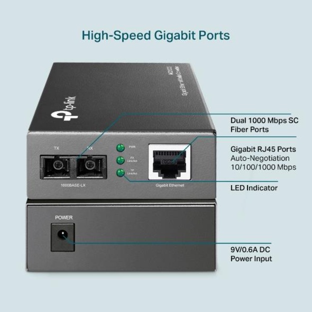 Optinis keitiklis 15KM FX-LX LH MC210CS TP-LINK