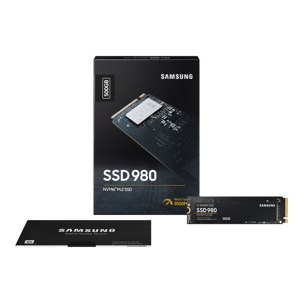 Kietasis diskas (SSD) vidinis SAMSUNG 980 SSD 500GB M.2 NVMe PCIe 3.0 3.100 MB/s read 2.600MB/s write 28