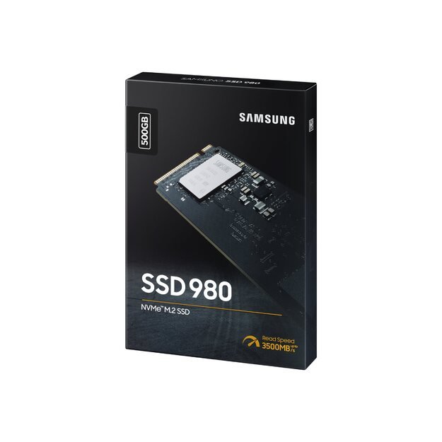 Kietasis diskas (SSD) vidinis SAMSUNG 980 SSD 500GB M.2 NVMe PCIe 3.0 3.100 MB/s read 2.600MB/s write 32