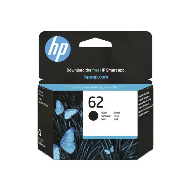 HP 62 ink cartridge black standard capacity 1-pack