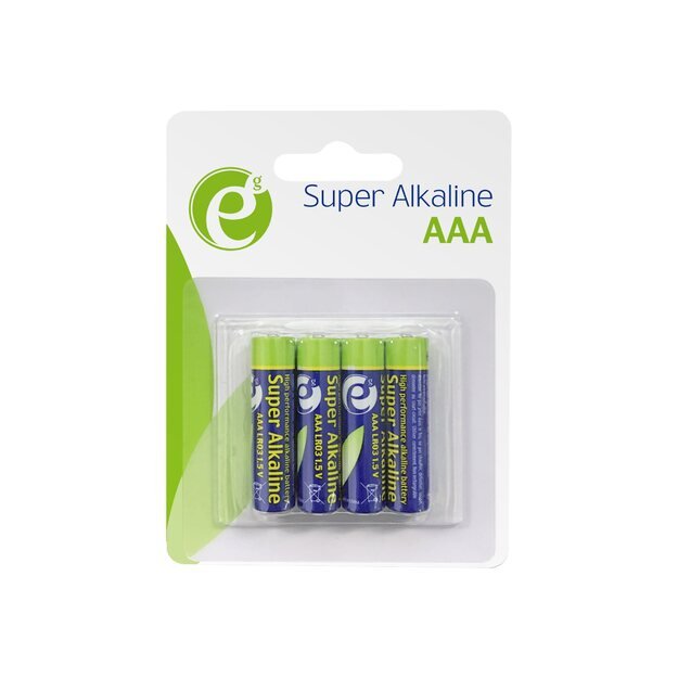 Elementai GEMBIRD EG-BA-AAA4-01 Energenie Alkaline LR03 AAA batteries, 4-pack, blister