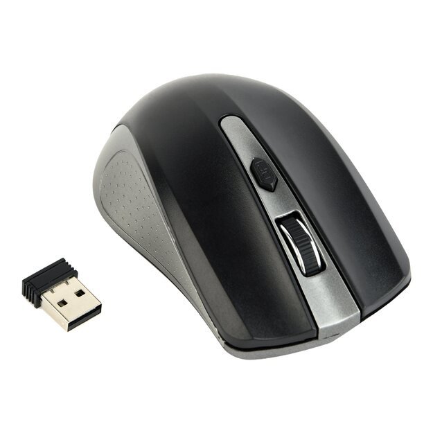 Kompiuterinė pelė belaidė GEMBIRD MUSW-4B-04-GB Gembird Wireless optical mouse MUSW-4B-04-GB, 1600 DPI, nano USB,spacegrey/black 12
