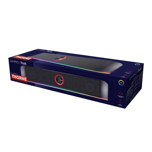 Speaker|TRUST|GXT 619 Thorne RGB Illuminated|1xStereo jack 3.5mm|Black|24007