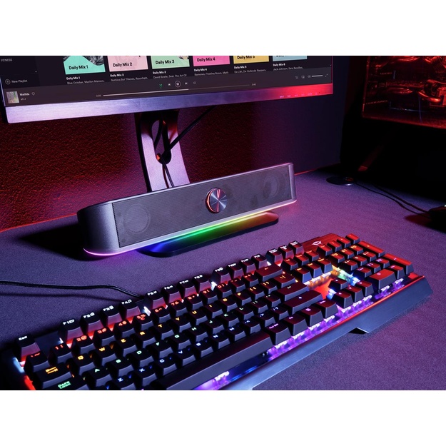 Speaker|TRUST|GXT 619 Thorne RGB Illuminated|1xStereo jack 3.5mm|Black|24007