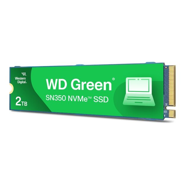 Kietasis diskas (SSD) vidinis WD Green SN350 NVMe SSD 2TB M.2 2280 PCIe Gen3 8Gb/s