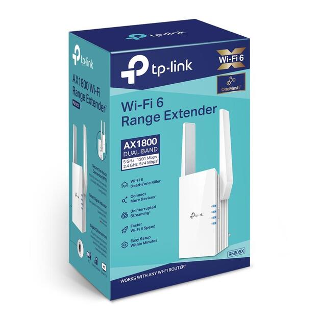 Belaidžio ryšio stiprintuvas 1800MBPS RE605X TP-LINK