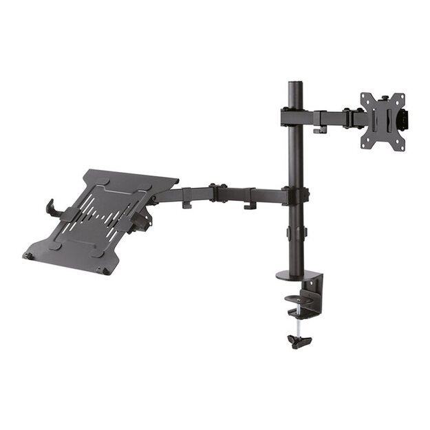 NEOMOUNTS BY NEWSTAR Monitor/Screen and Notebook DeskMount clamp/grommet 10-32inch max 8kg Full motion black