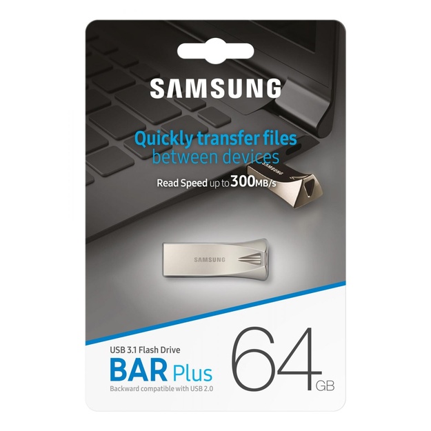 USB raktas MEMORY DRIVE FLASH USB3.1 64GB/BAR PLUS MUF-64BE3/APC SAMSUNG