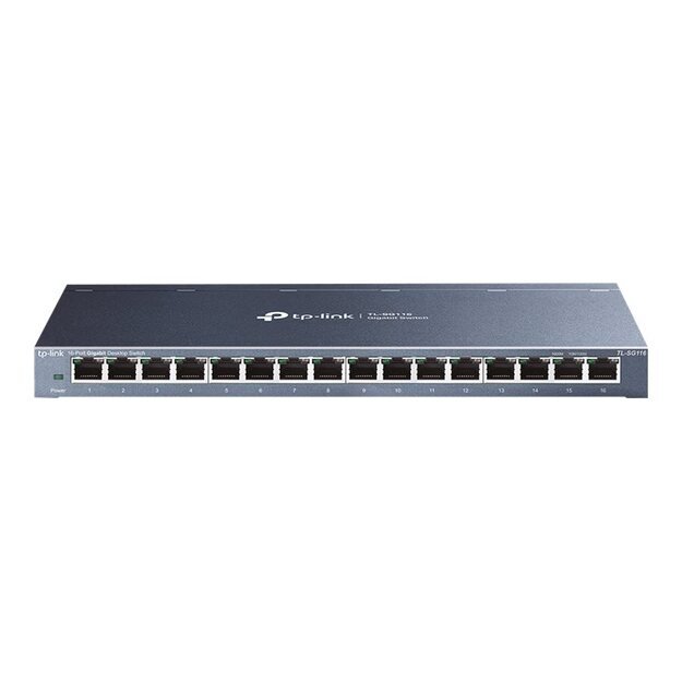 Komutatorius TP-LINK 16-Port Gigabit Desktop RJ45 Ports Desktop Steel Case