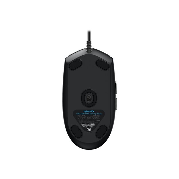 Kompiuterinė pelė laidinė LOGITECH G203 LIGHTSYNC Gaming Mouse Black