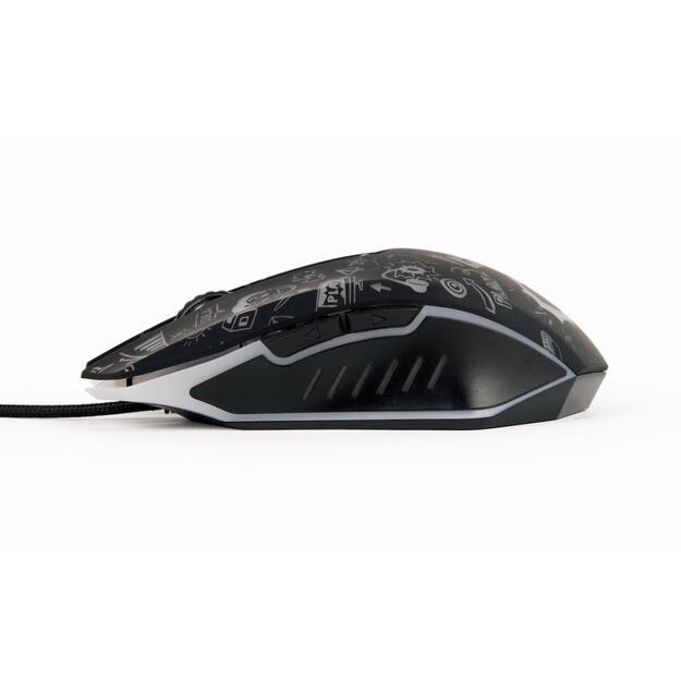 Kompiuterinė pelė laidinė MOUSE USB OPTICAL BLACK/MUS-6B-GRAFIX-01 GEMBIRD 14