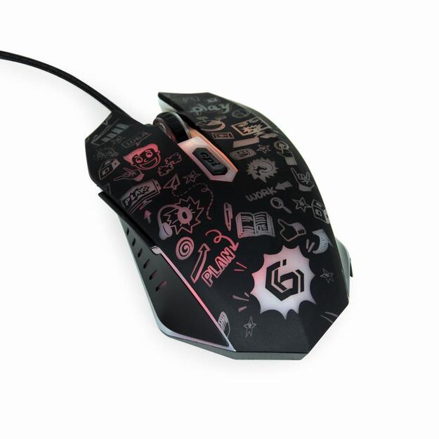 Kompiuterinė pelė laidinė MOUSE USB OPTICAL BLACK/MUS-6B-GRAFIX-01 GEMBIRD 11