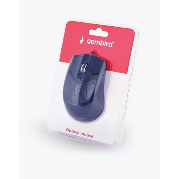 Kompiuterinė pelė laidinė MOUSE USB OPTICAL/BLACK MUS-4B-01 GEMBIRD