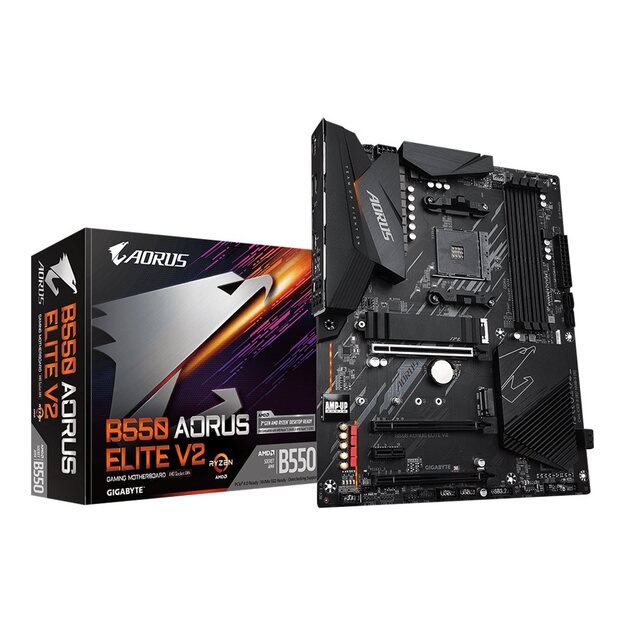 Pagrindinė plokštė GIGABYTE B550 AORUS ELITE V2 AM4 DDR4 2xM.2 4xSATA HDMI ATX MB 13