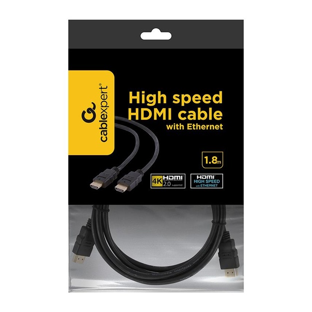 Vaizdo kabelis HDMI-HDMI 1.8M V2.0 BLK/CC-HDMI4-6 GEMBIRD