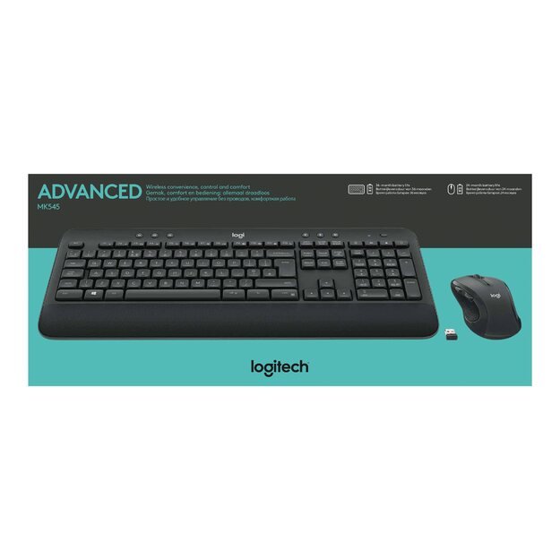 Klaviatūra + pelė komplektas LOGITECH MK545 ADVANCED Wireless Keyboard and Mouse Combo (US) INTNL